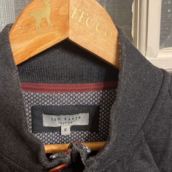 Ted Baker Grey Lined Quilted Coat - Picture 7 of 16